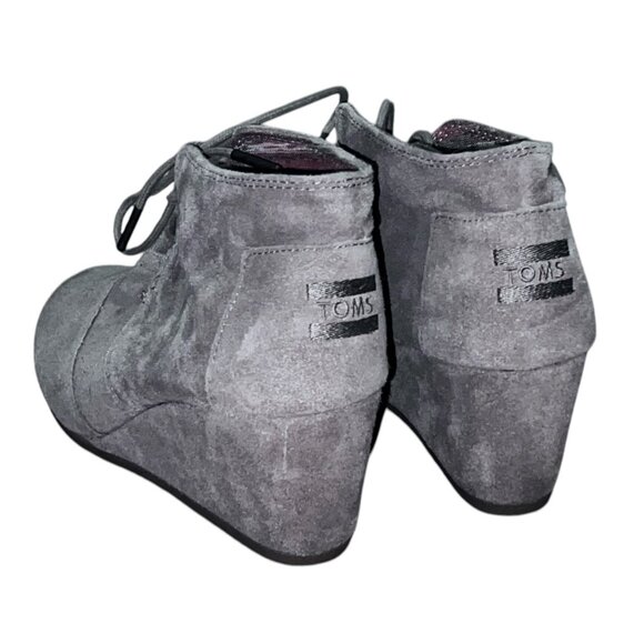 Toms Desert Suede Wedge Ankle Booties Size 8 Beige Comfortable Stylish - Picture 8 of 10
